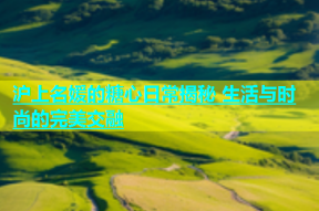 沪上名媛的糖心日常揭秘 生活与时尚的完美交融