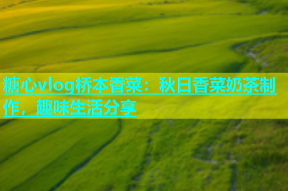 糖心vlog桥本香菜：秋日香菜奶茶制作，趣味生活分享