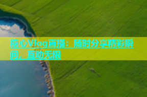 糖心Vlog直播：随时分享精彩瞬间，互动无限