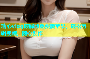 糖心vlog破解版免费版苹果，轻松剪辑视频，随心创作