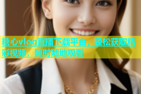 糖心vlog直播下载平台，轻松获取精彩视频，随时随地观看