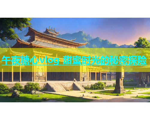 午夜糖心vlog 甜蜜时光的秘密探险  第1张