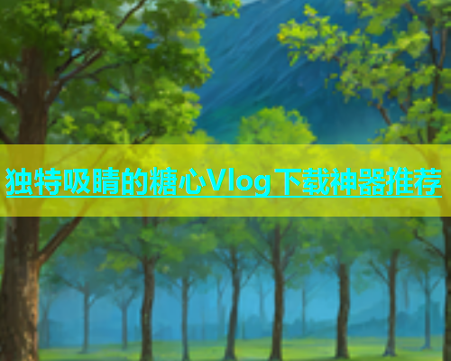 独特吸睛的糖心Vlog下载神器推荐  第1张