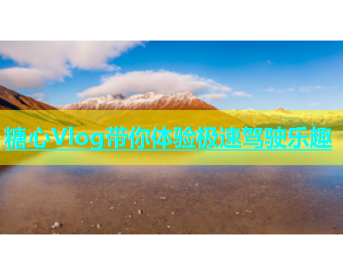 糖心Vlog带你体验极速驾驶乐趣  第1张